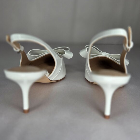 Marc Fisher Women's Allon White Slingback Pumps - Picture 4 of 8
